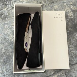 a new day Black Suede Slip-On Shoes